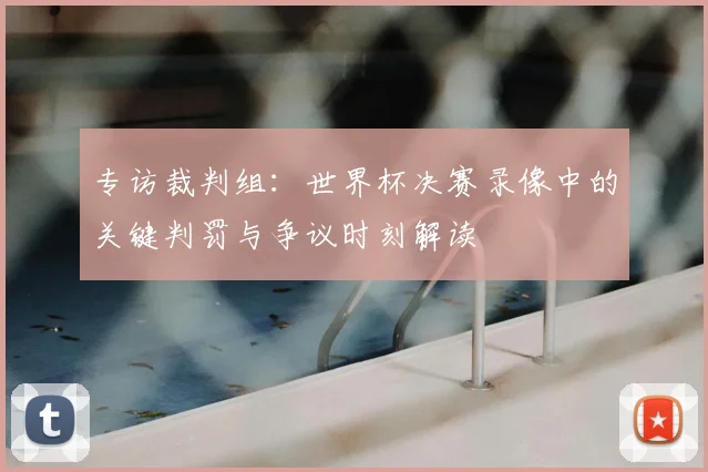 专访裁判组：世界杯决赛录像中的关键判罚与争议时刻解读